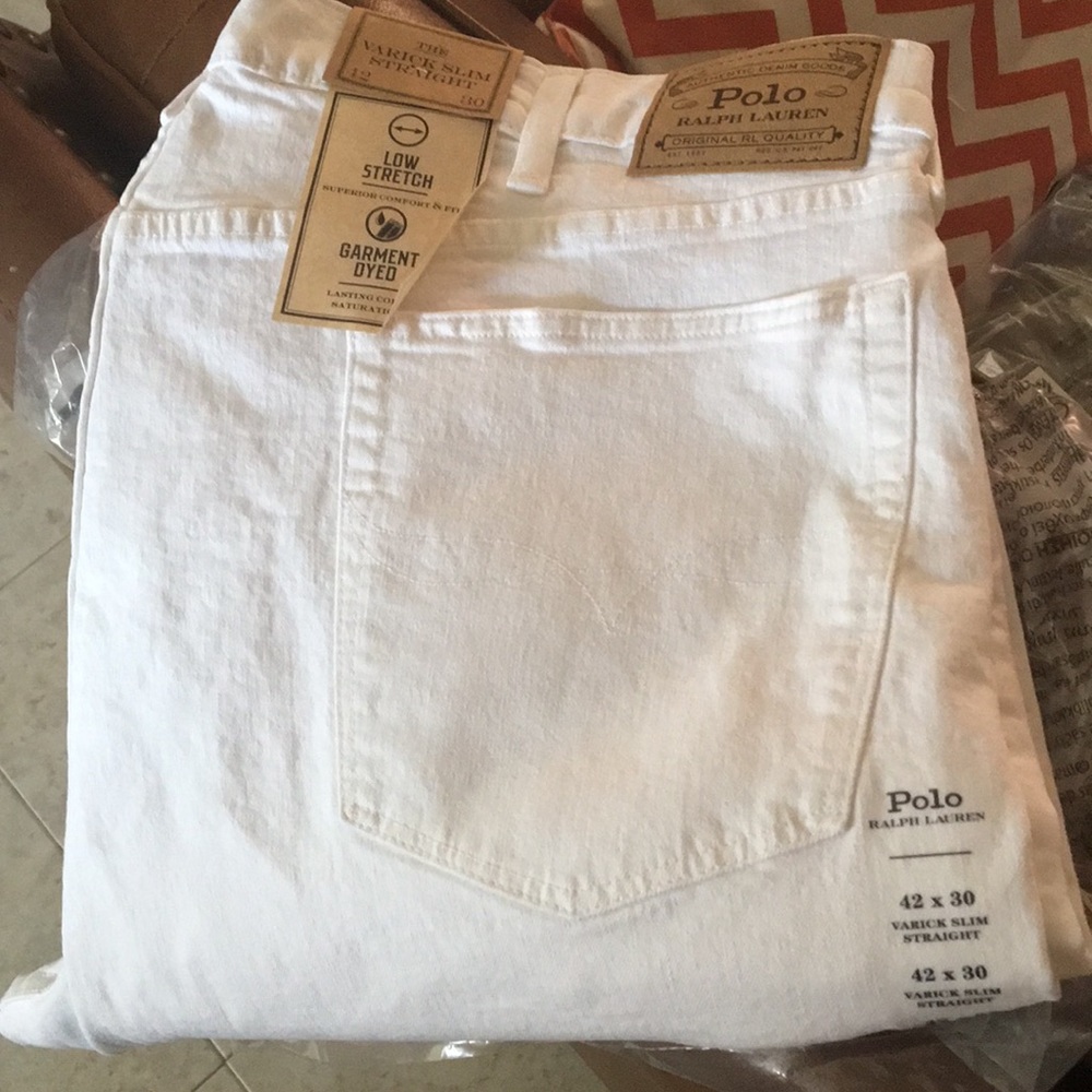 New Polo The Varick Slim Straight Jeans in Stone